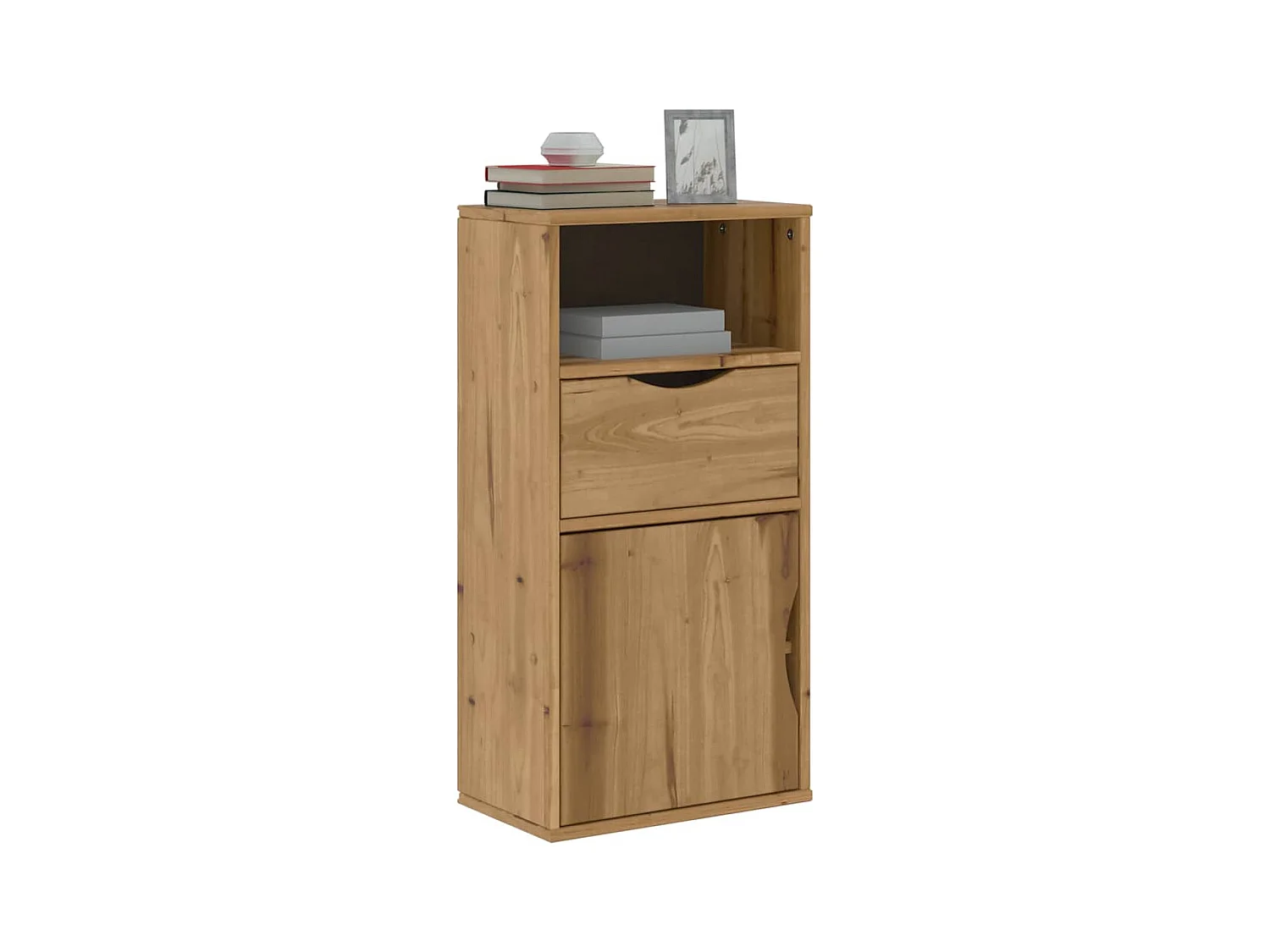 Armoire latérale avec tiroir ODDA 40x24x79 cm bois massif pin