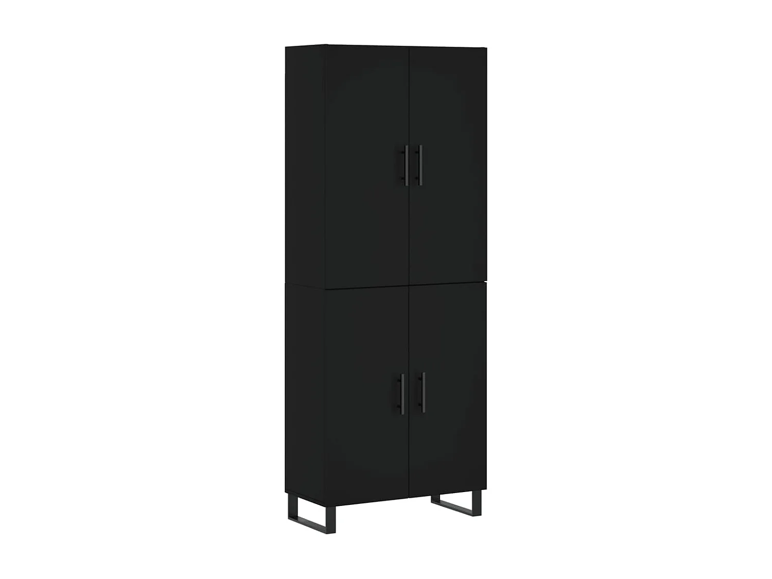 Buffet haut Noir 69,5x34x180 cm Bois d'ingénierie