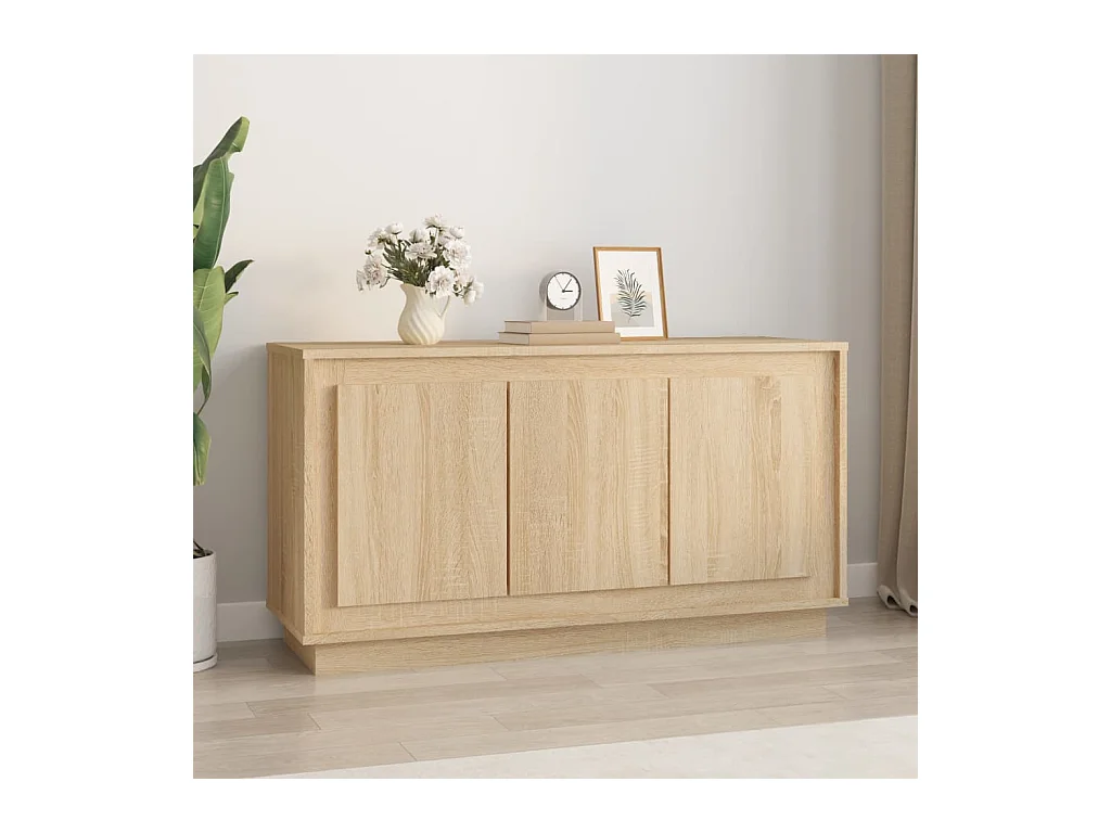 Buffet chêne sonoma 102x35x55 cm bois d'ingénierie