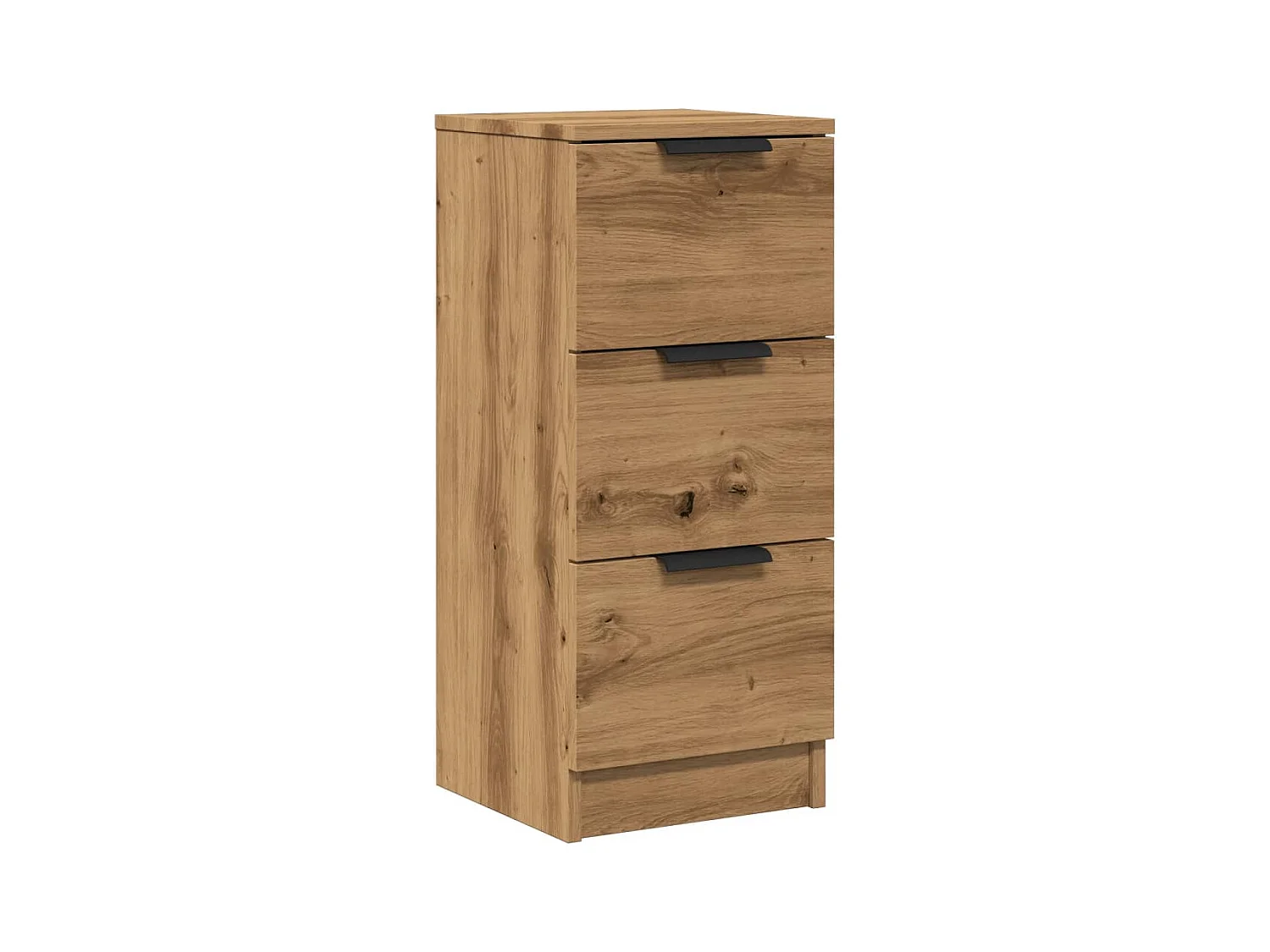 Handgemaakt eikenhouten dressoir 30x30x70 cm bewerkt hout
