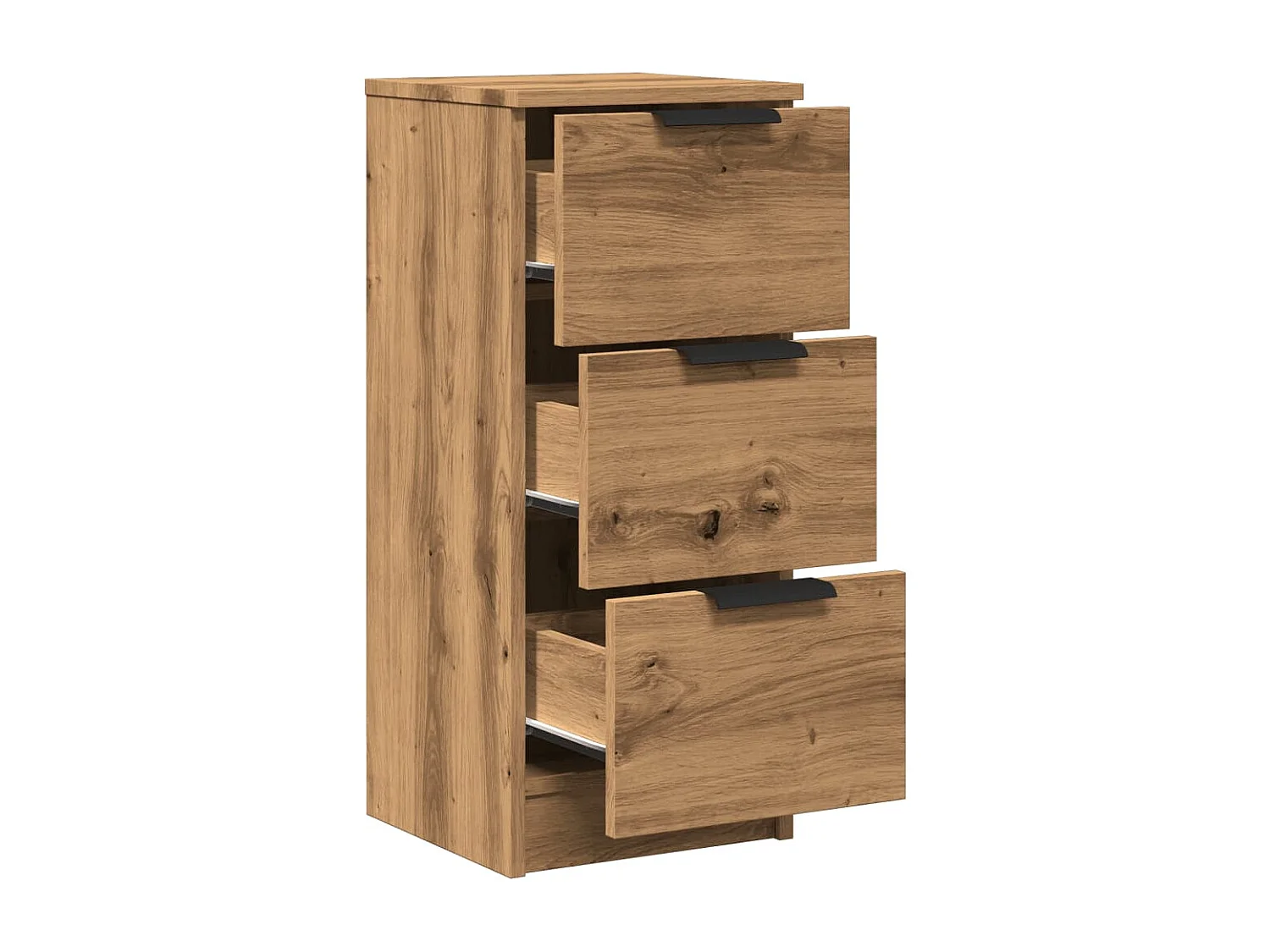 Buffet chêne artisanal 30x30x70 cm bois d'ingénierie