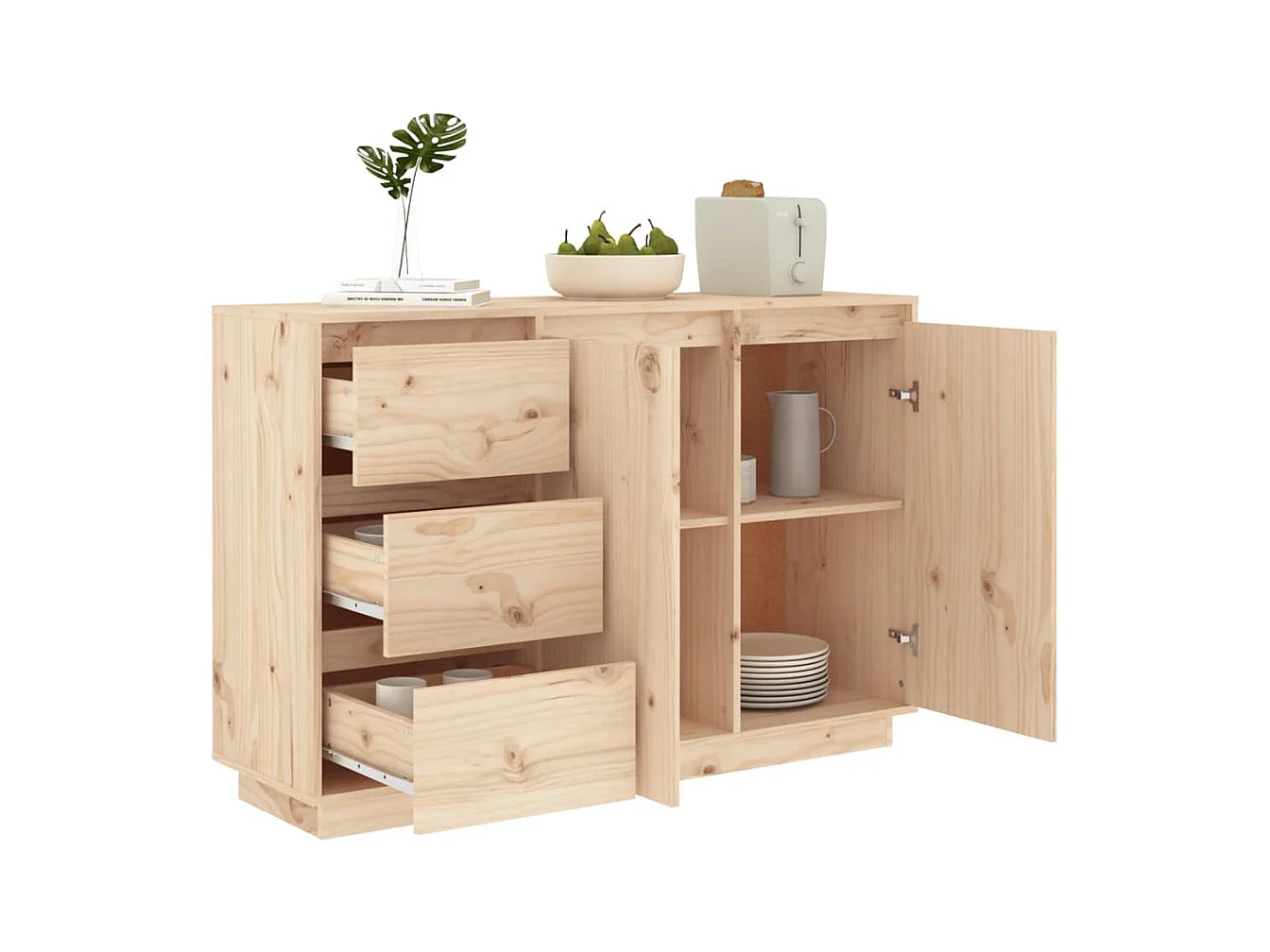 Buffet 111x34x75 cm Bois massif de pin