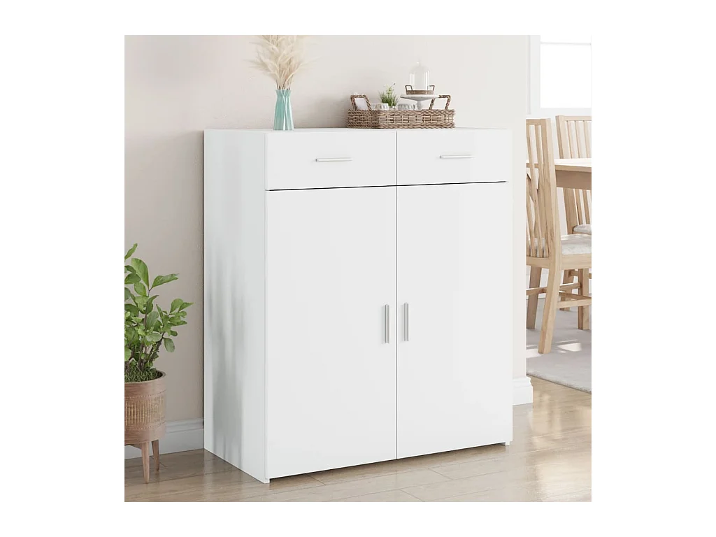 Buffet blanc 80x42,5x93 cm bois d'ingénierie