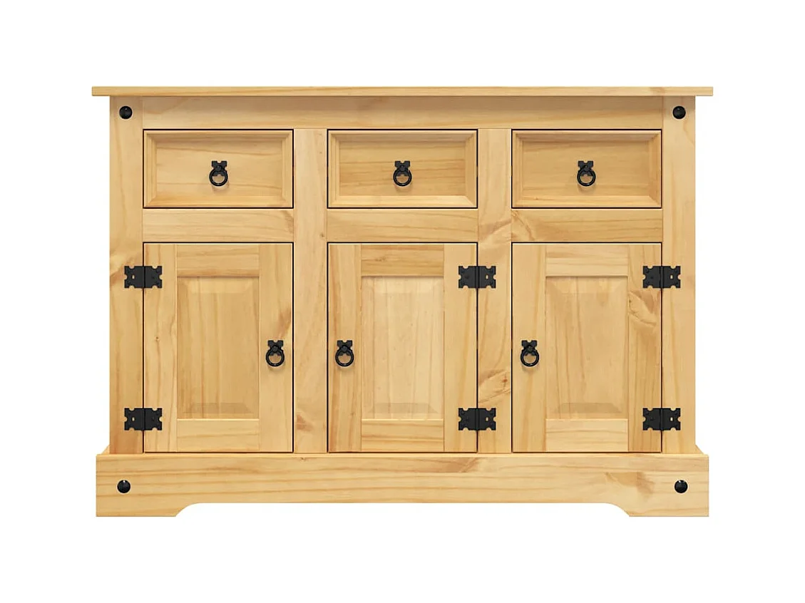 Credenza Corona marrone 112x44x78 cm in legno massello di pino messicano