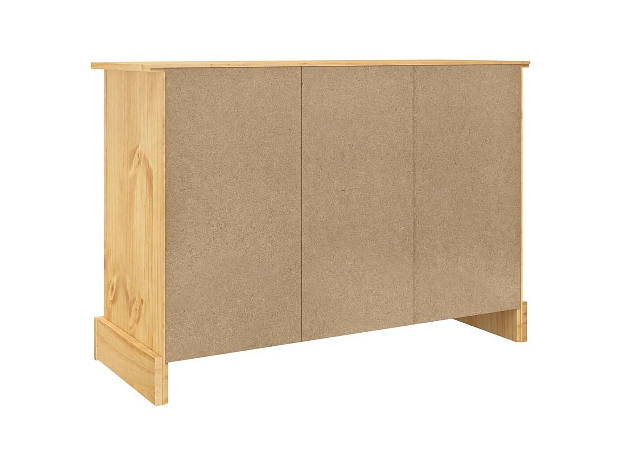 Credenza Corona marrone 112x44x78 cm in legno massello di pino messicano