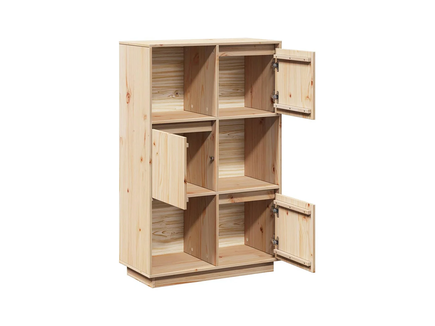 Hoog dressoir 74x35x117 cm Massief grenenhout