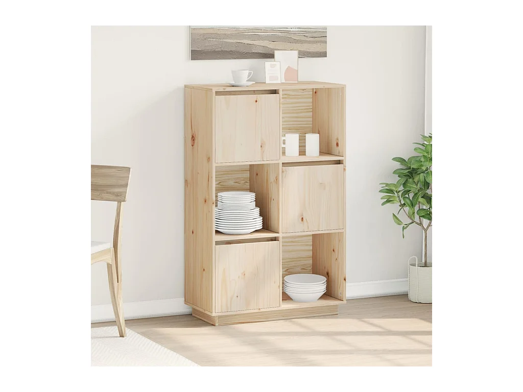 Buffet haut 74x35x117 cm Bois massif de pin