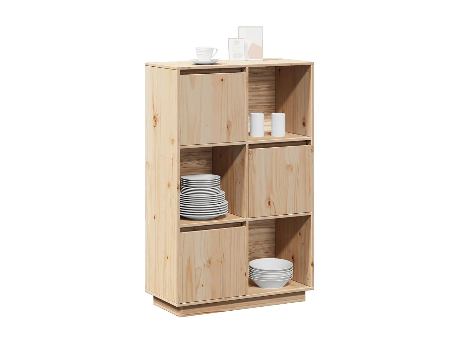 Buffet haut 74x35x117 cm Bois massif de pin