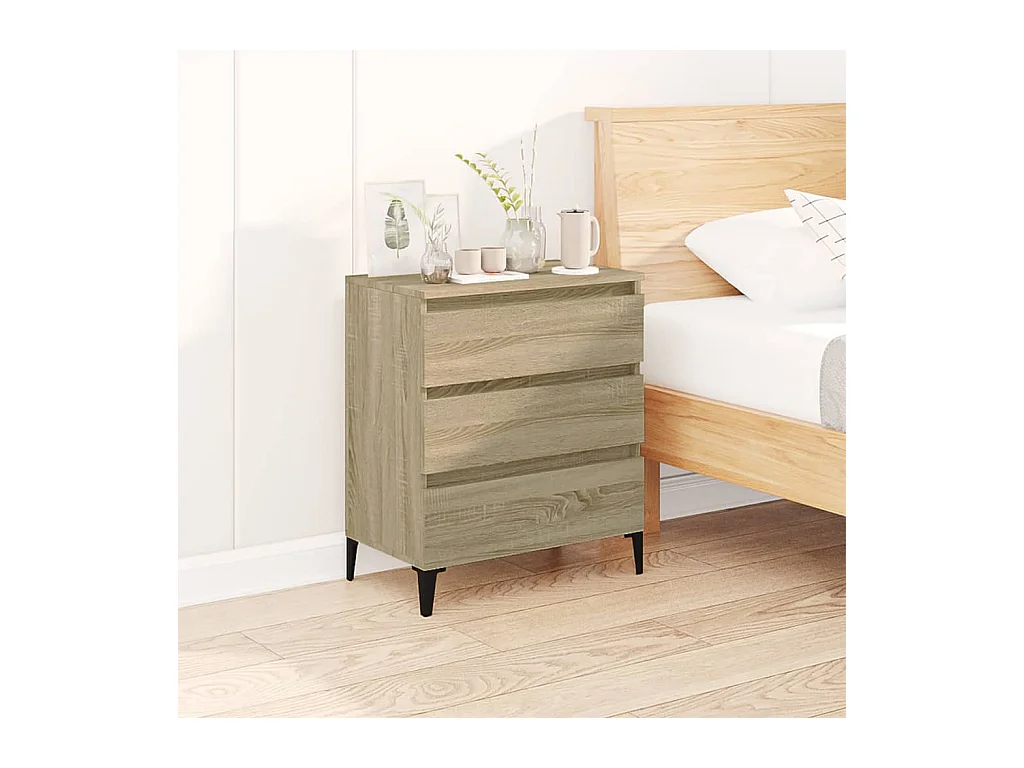 Sideboard aus Sonoma-Eiche, 60 x 35 x 70 cm, Holzwerkstoff