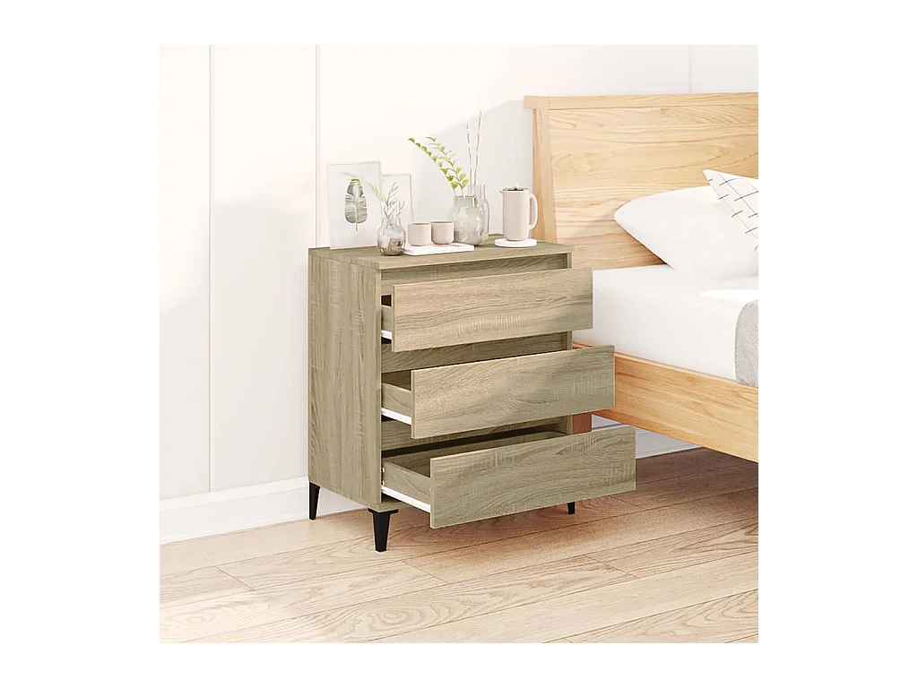 Sideboard aus Sonoma-Eiche, 60 x 35 x 70 cm, Holzwerkstoff