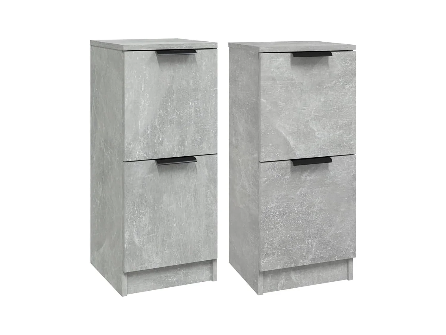 Dressoirs 2 stuks Betongrijs 30x30x70 cm Technisch hout