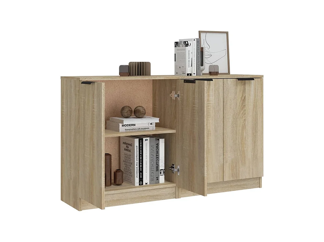 Credenze 2 pz Rovere Sonoma 60x30x70 cm Legno composito