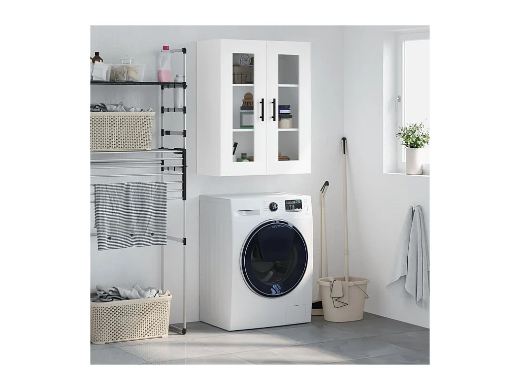 Armoire murale blanc 69,5x34x90 cm