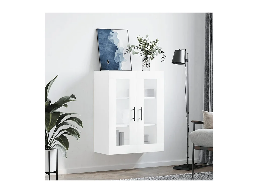 Armoire murale blanc 69,5x34x90 cm