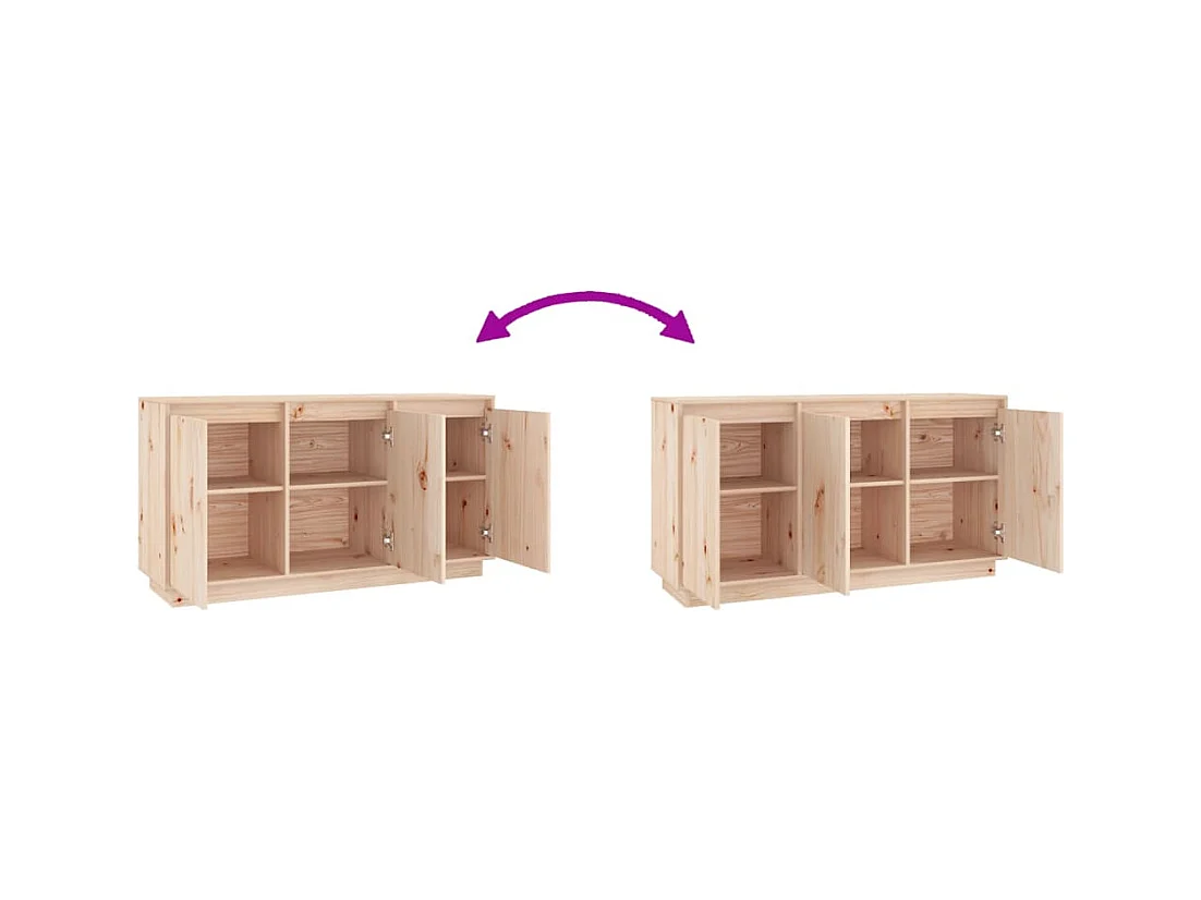 Buffet 111x34x60 cm Bois massif de pin