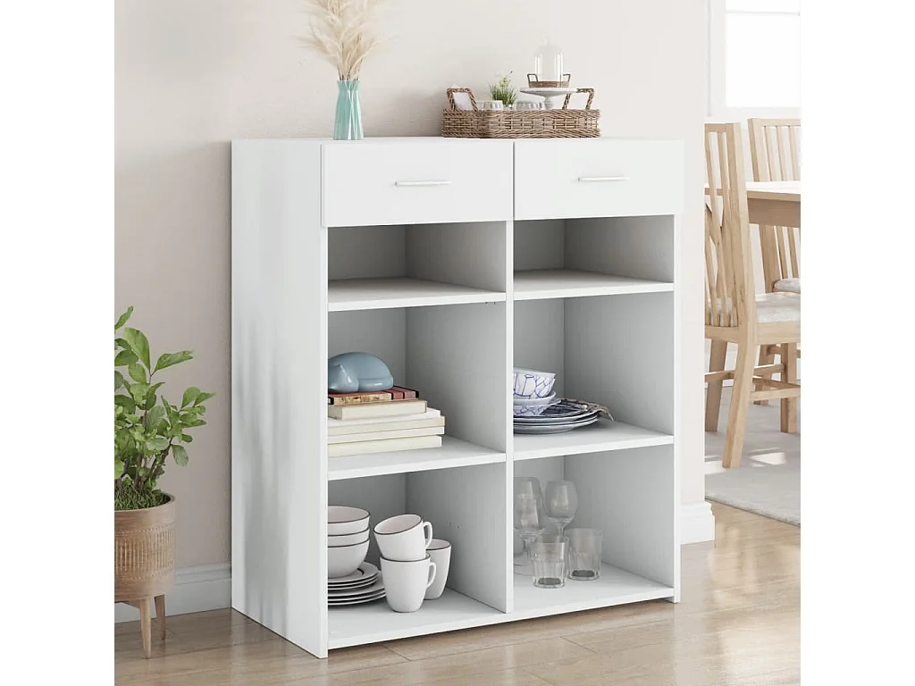 Buffet blanc 80x42,5x93 cm bois d'ingénierie