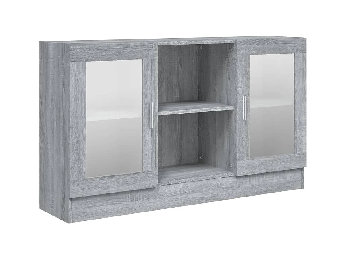 Armoire à vitrine Sonoma gris 120x30,5x70 cm Bois d'ingénierie