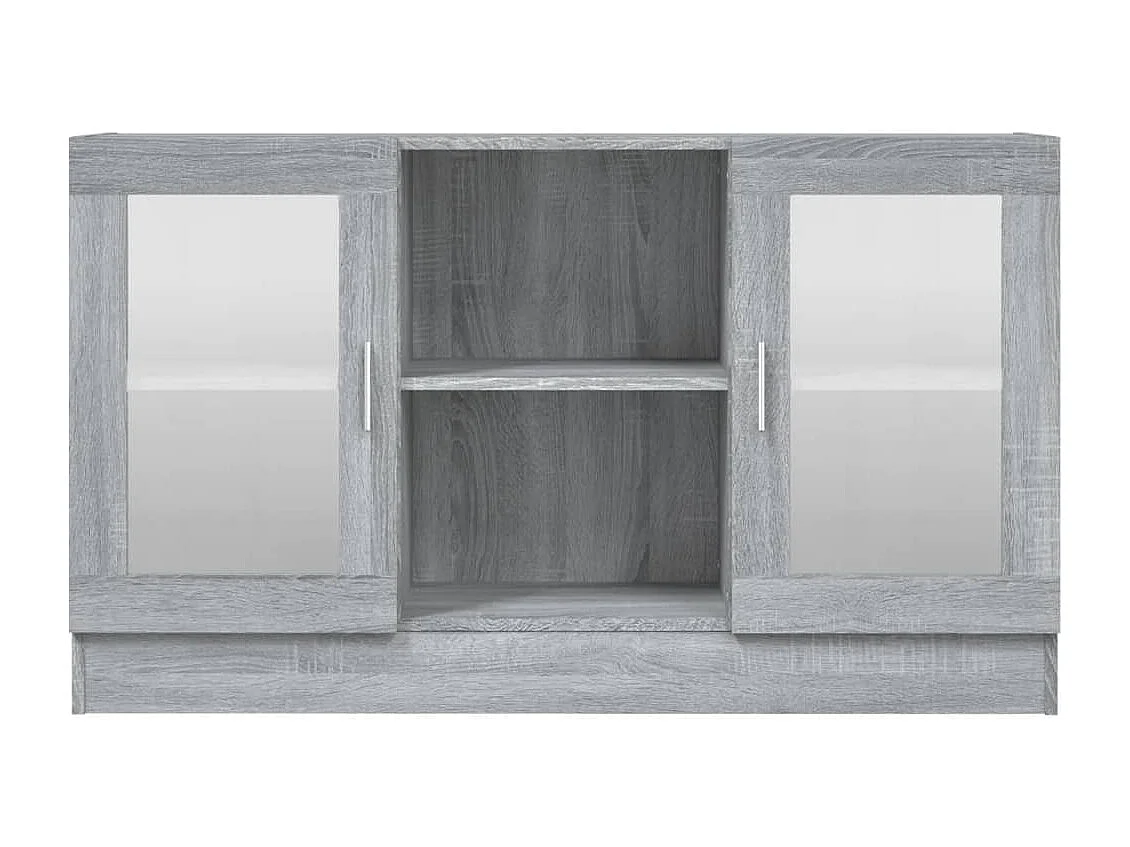 Vitrina Sonoma Gris 120x30,5x70 cm Madera de Ingeniería