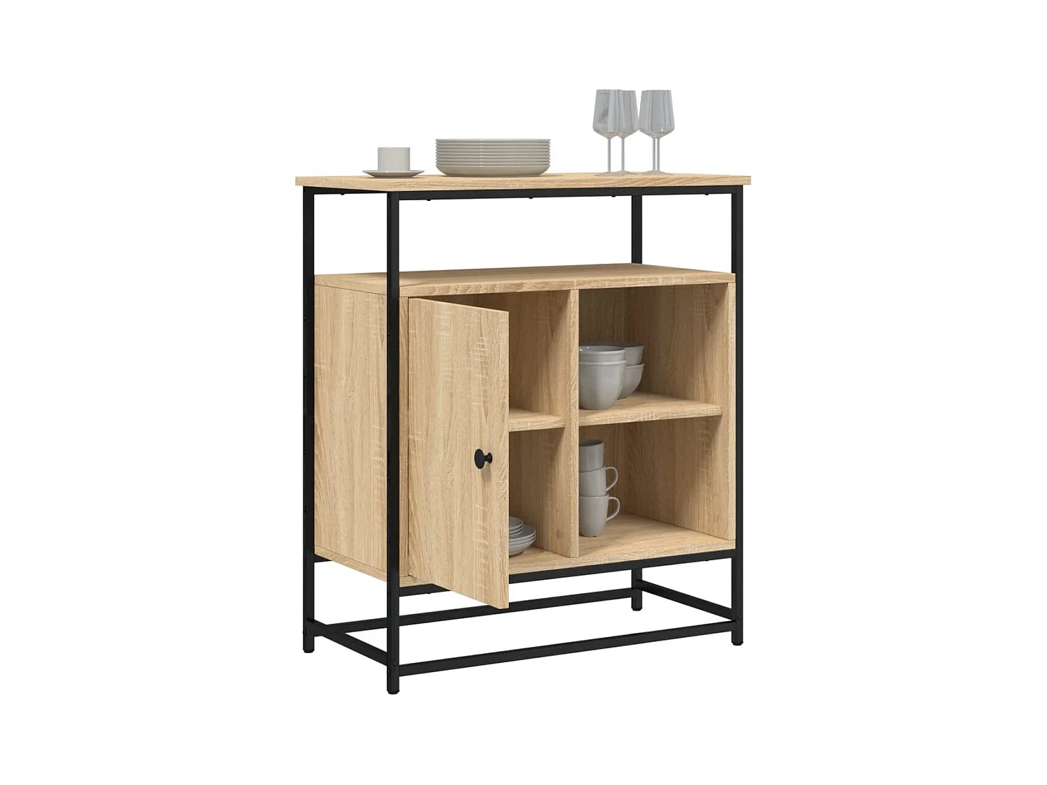 Buffet chêne sonoma 69x35x80 cm bois d'ingénierie