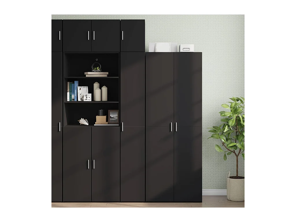 Armoire murale noir 30x42,5x40 cm bois d'ingénierie