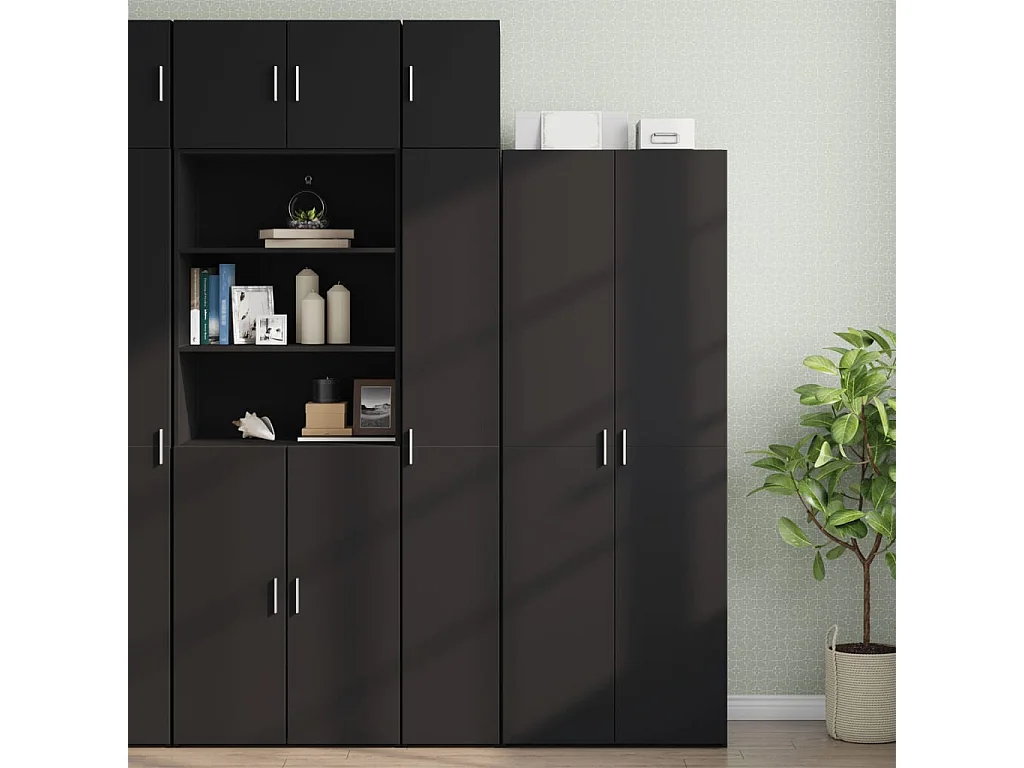 Armoire murale noir 30x42,5x40 cm bois d'ingénierie