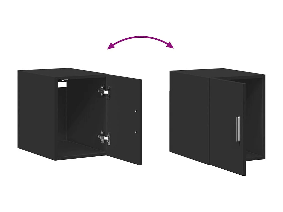 Armoire murale noir 30x42,5x40 cm bois d'ingénierie