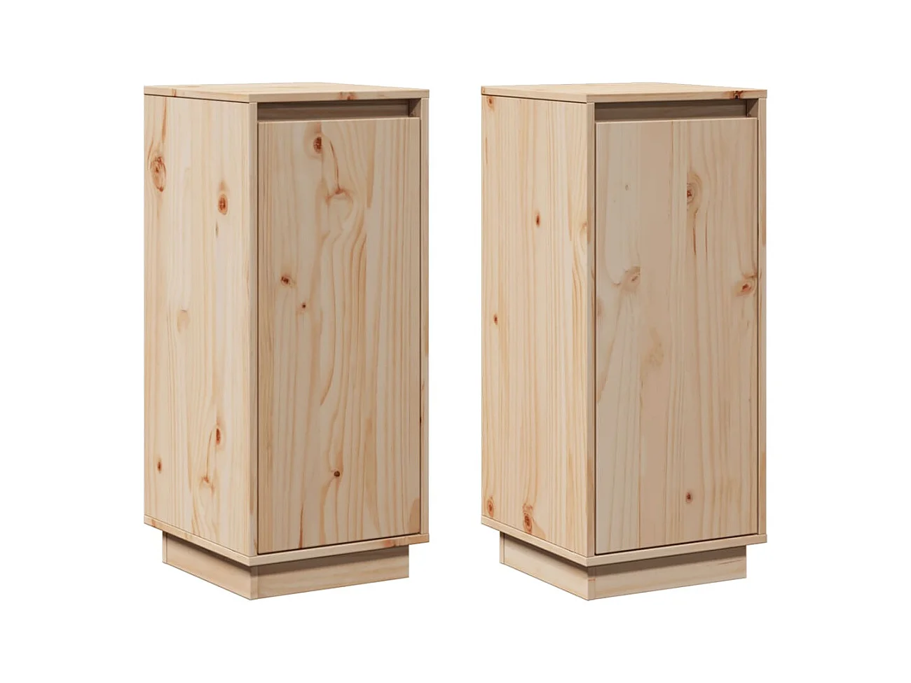 Buffets 2 pcs 31,5x34x75 cm Bois massif de pin