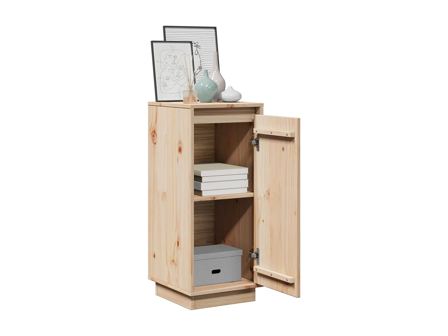 Buffets 2 pcs 31,5x34x75 cm Bois massif de pin