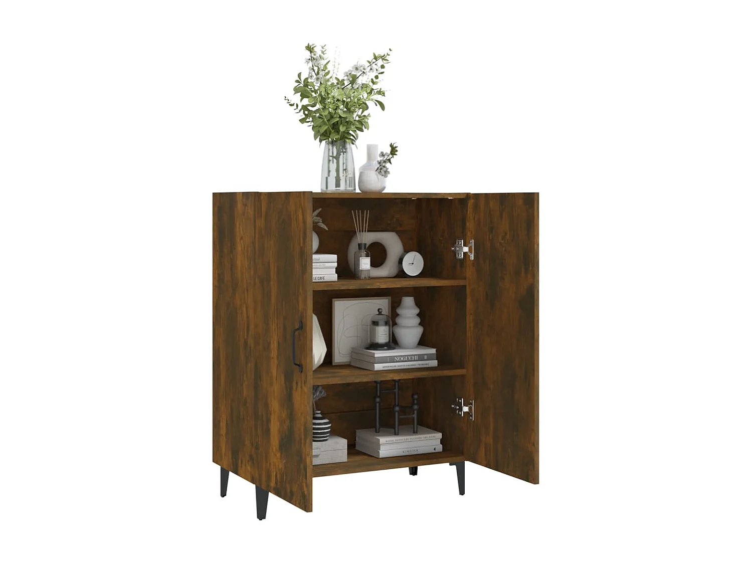 Buffet Chêne fumé 70x34x90 cm Bois d'ingénierie