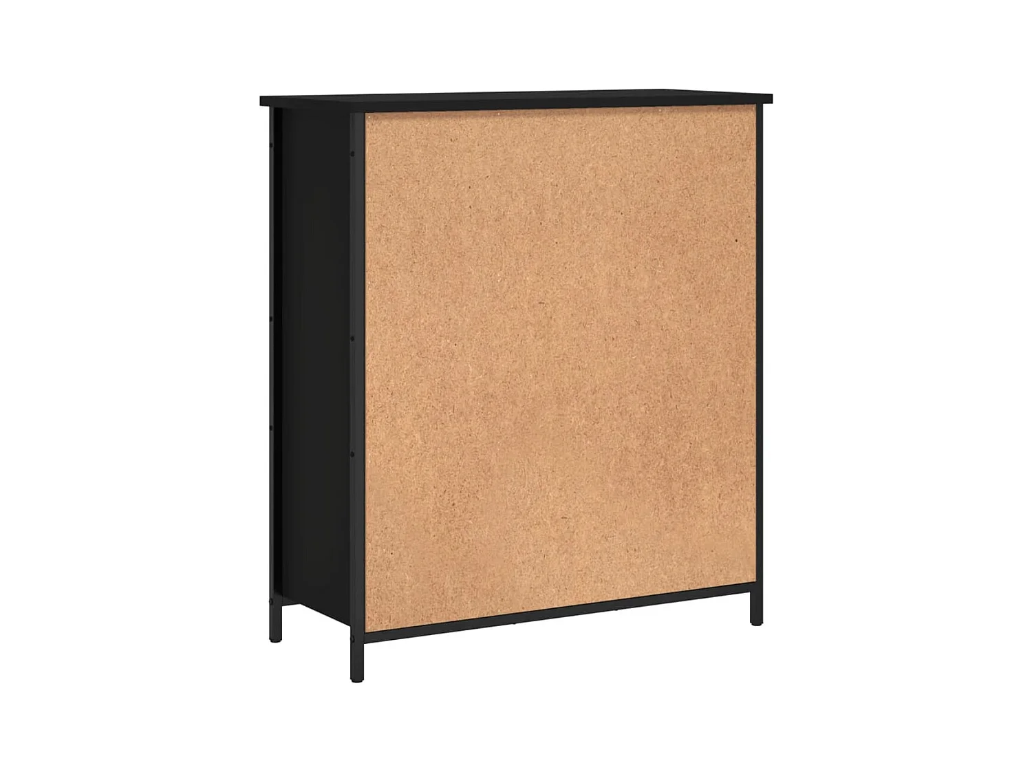 Buffet noir 70x30x80 cm bois d'ingénierie