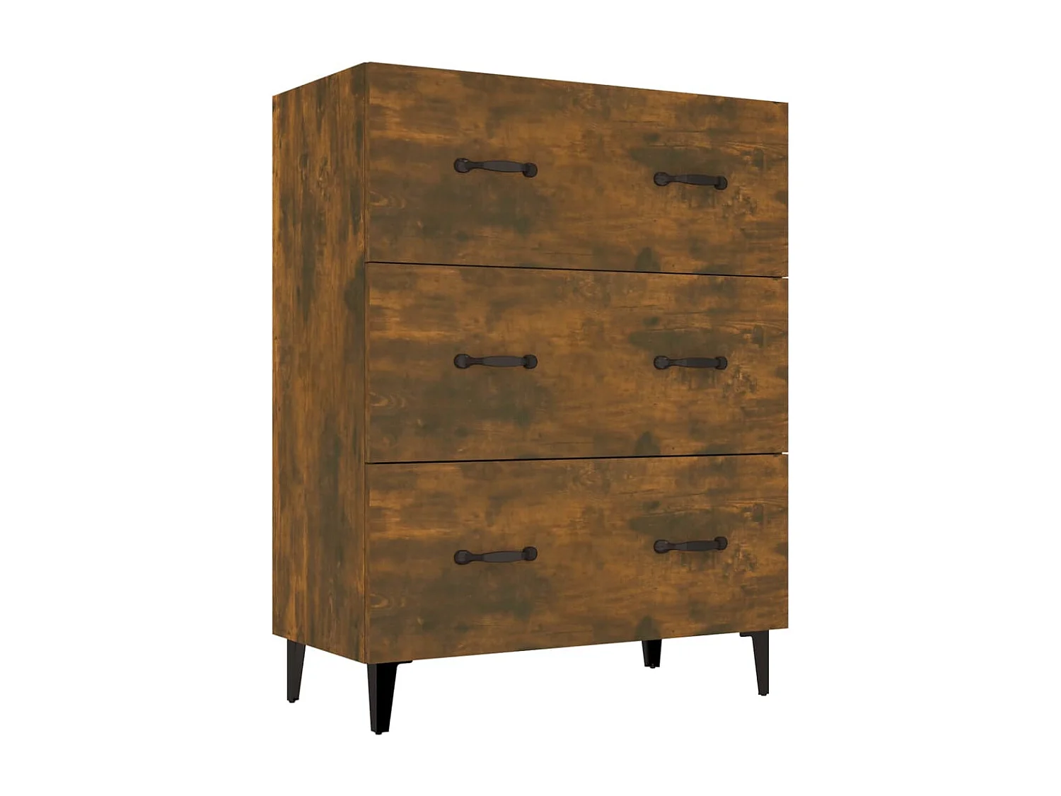 Buffet chêne fumé 69,5x34x90 cm bois d'ingénierie