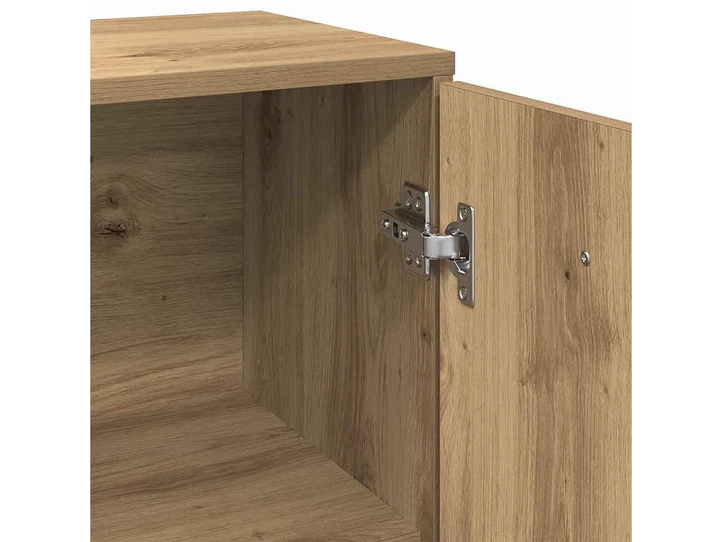 Buffet chêne artisanal 88x30x64 cm bois d'ingénierie