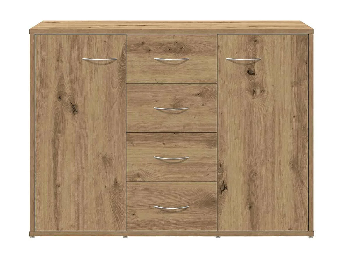 Handgemaakt eikenhouten dressoir 88x30x64 cm bewerkt hout
