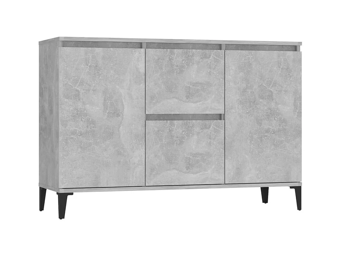 Buffet gris béton 104x35x70 cm bois d'ingénierie