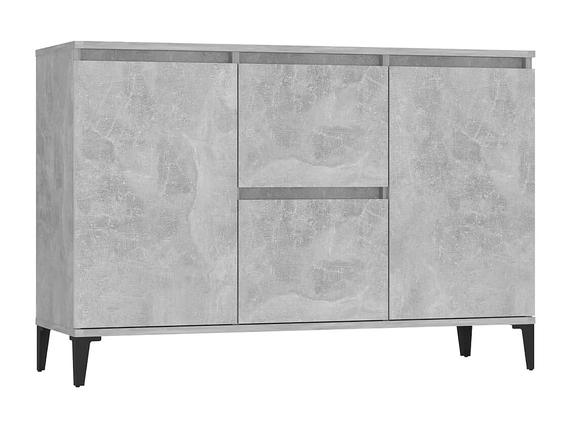Buffet gris béton 104x35x70 cm bois d'ingénierie