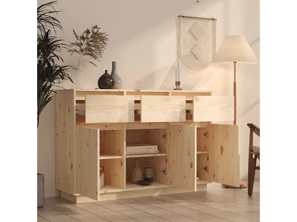 Buffet 110x34x75 cm Bois massif de pin
