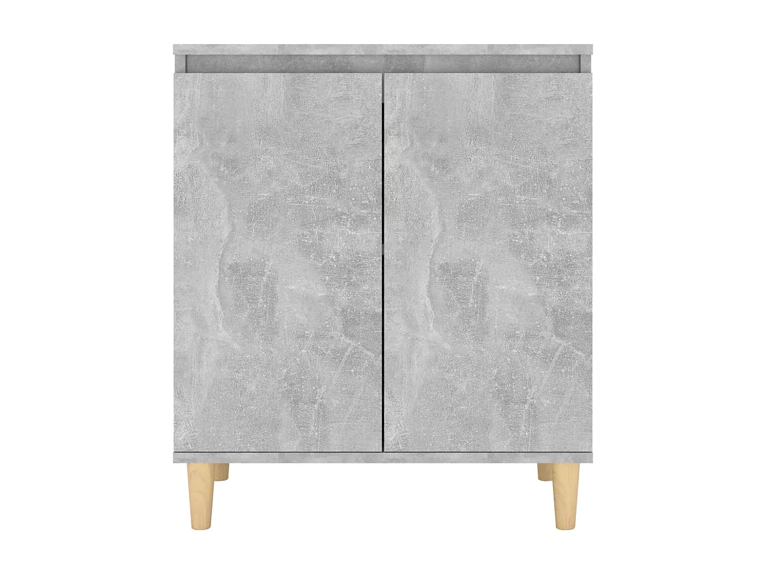 Buffet avec pieds en bois Gris béton bois d'ingénierie