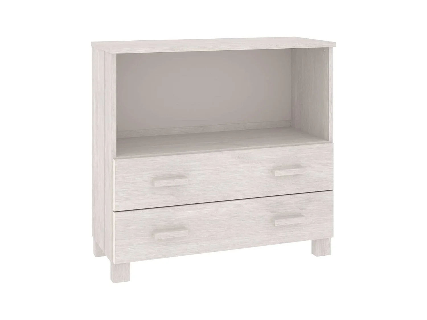 Buffet HAMAR Blanc 85x35x80 cm Bois massif de pin
