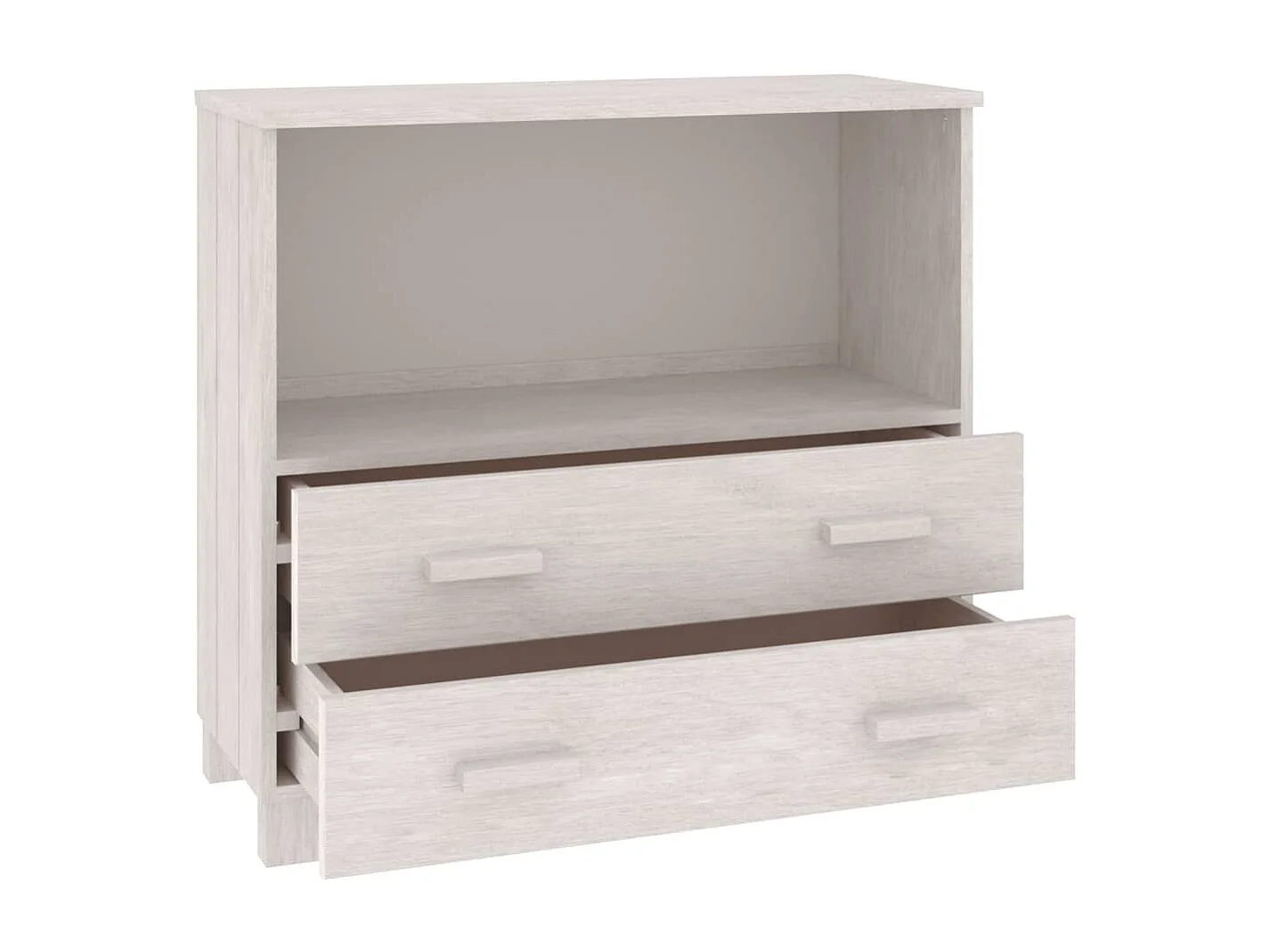 Buffet HAMAR Blanc 85x35x80 cm Bois massif de pin