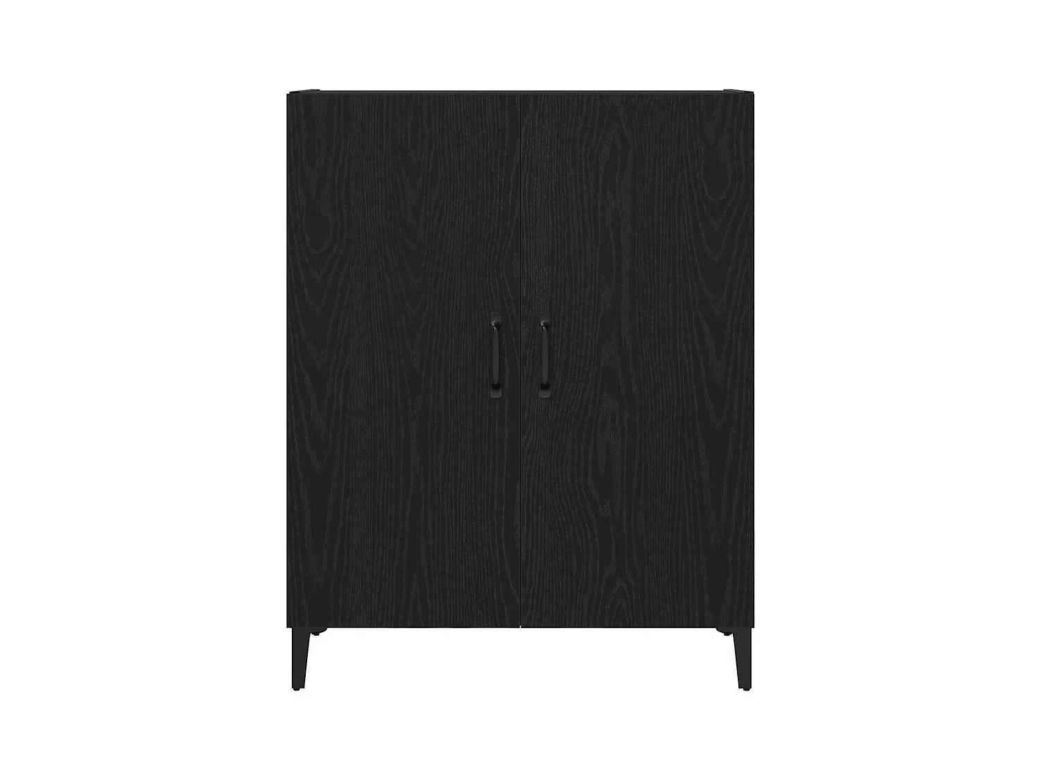Buffet chêne noir 69,5x34x90 cm bois d'ingénierie