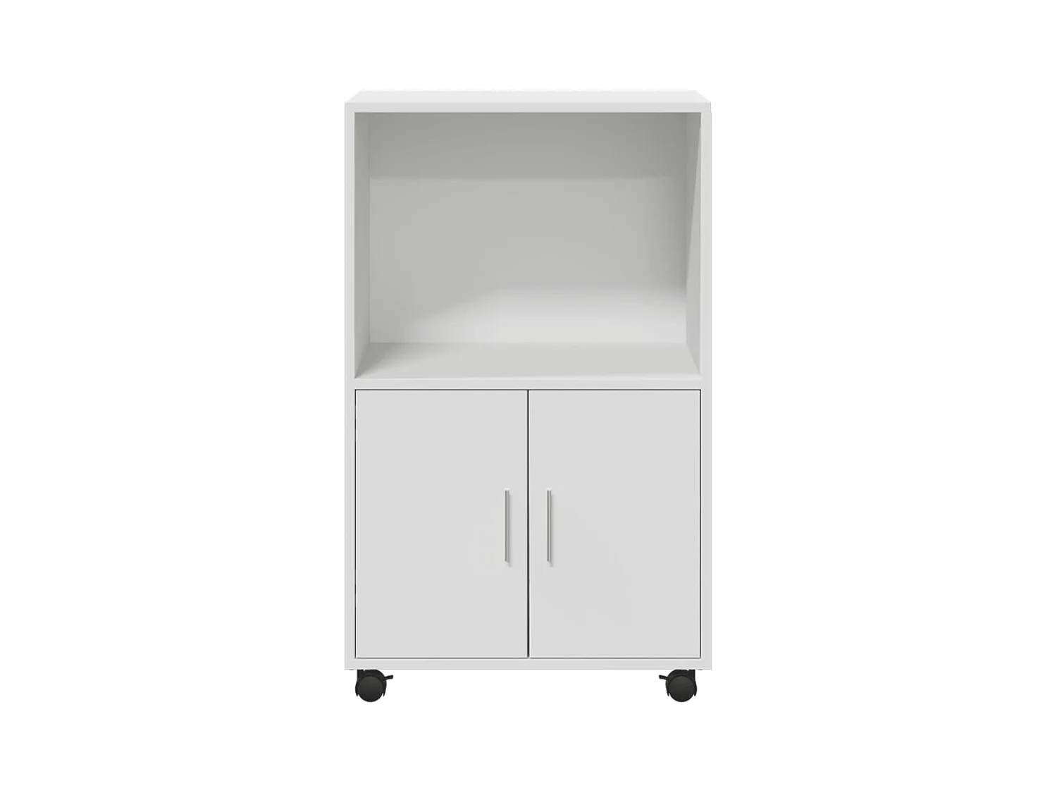 Armoire à roulettes blanc 55x40x91 cm bois d’ingénierie