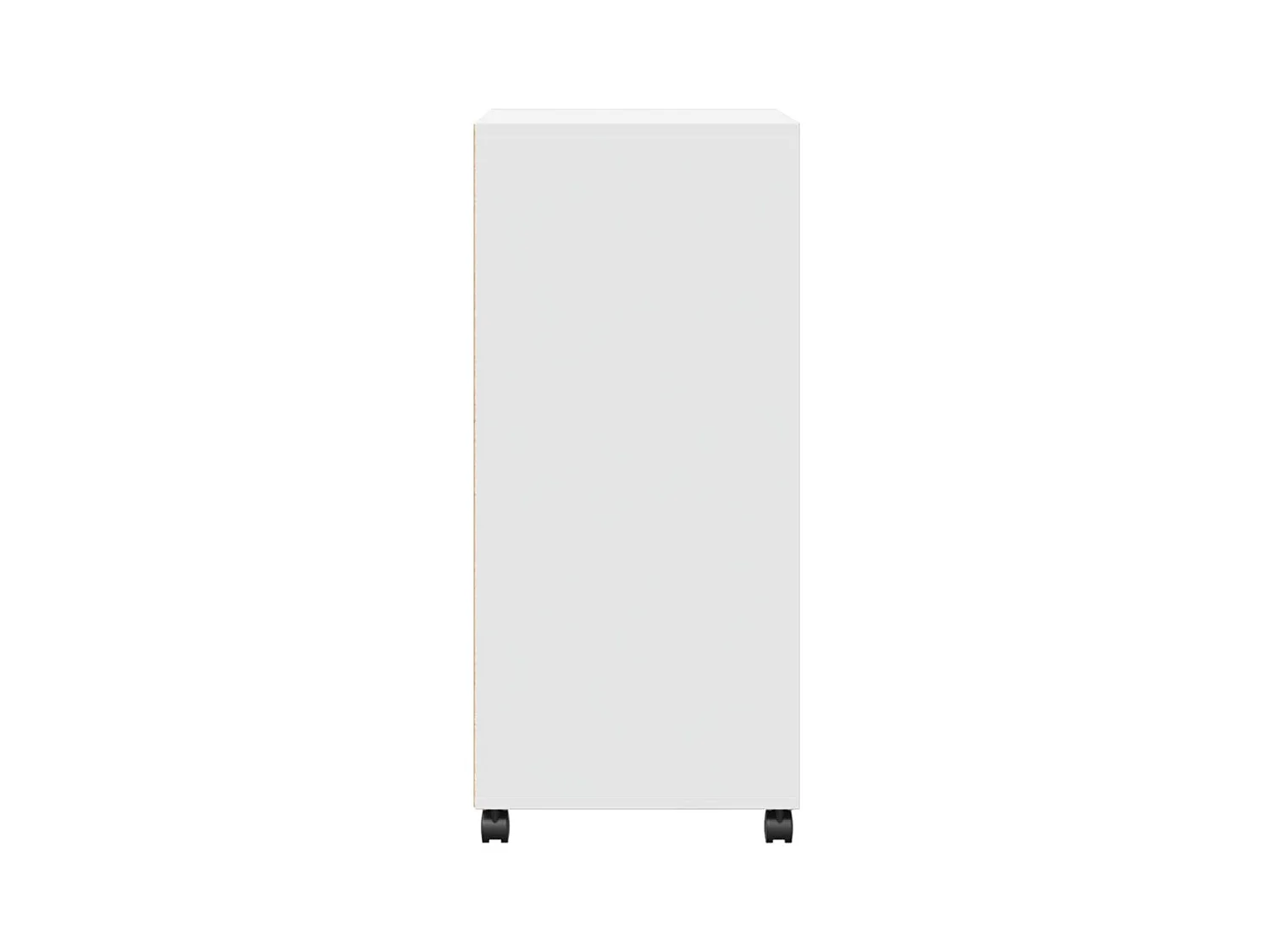 Armoire à roulettes blanc 55x40x91 cm bois d’ingénierie