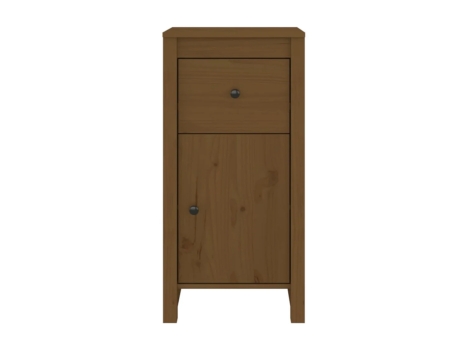 Buffet marron miel 40x35x80 cm bois massif de pin