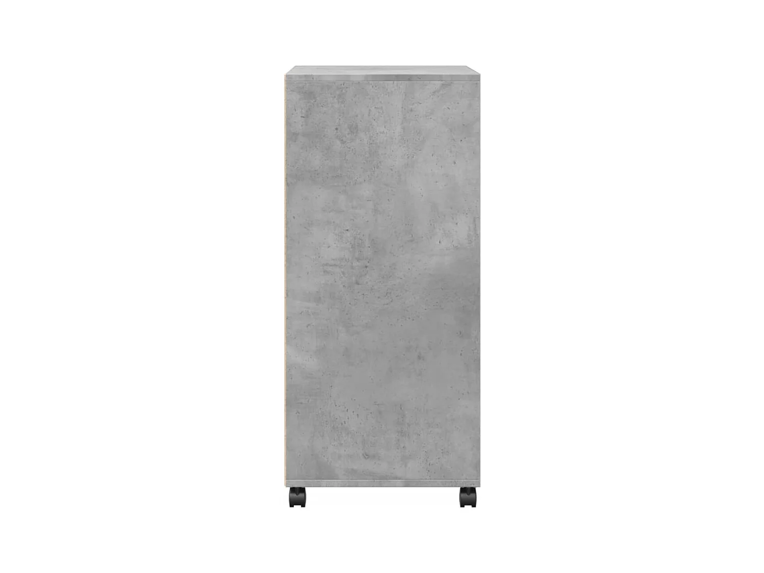 Armoire à roulettes gris béton 55x40x91 cm bois d'ingénierie