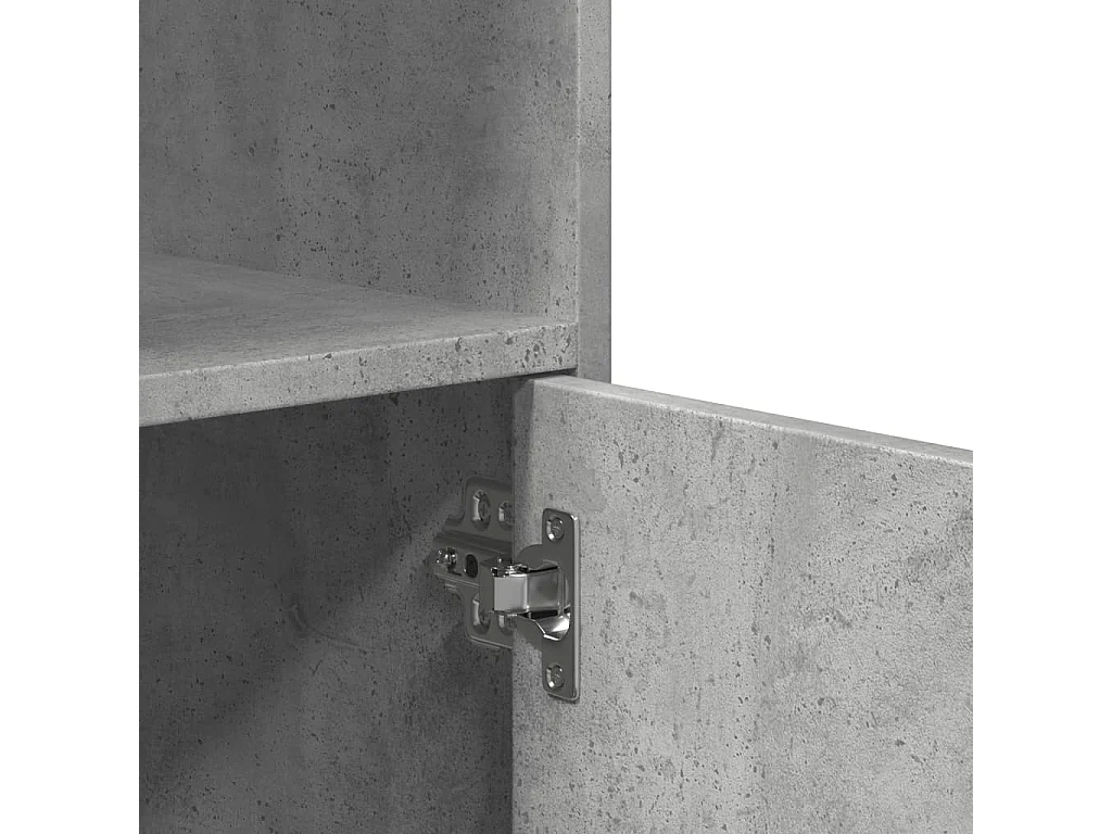 Armario rodante gris hormigón 55x40x91 cm madera de ingeniería