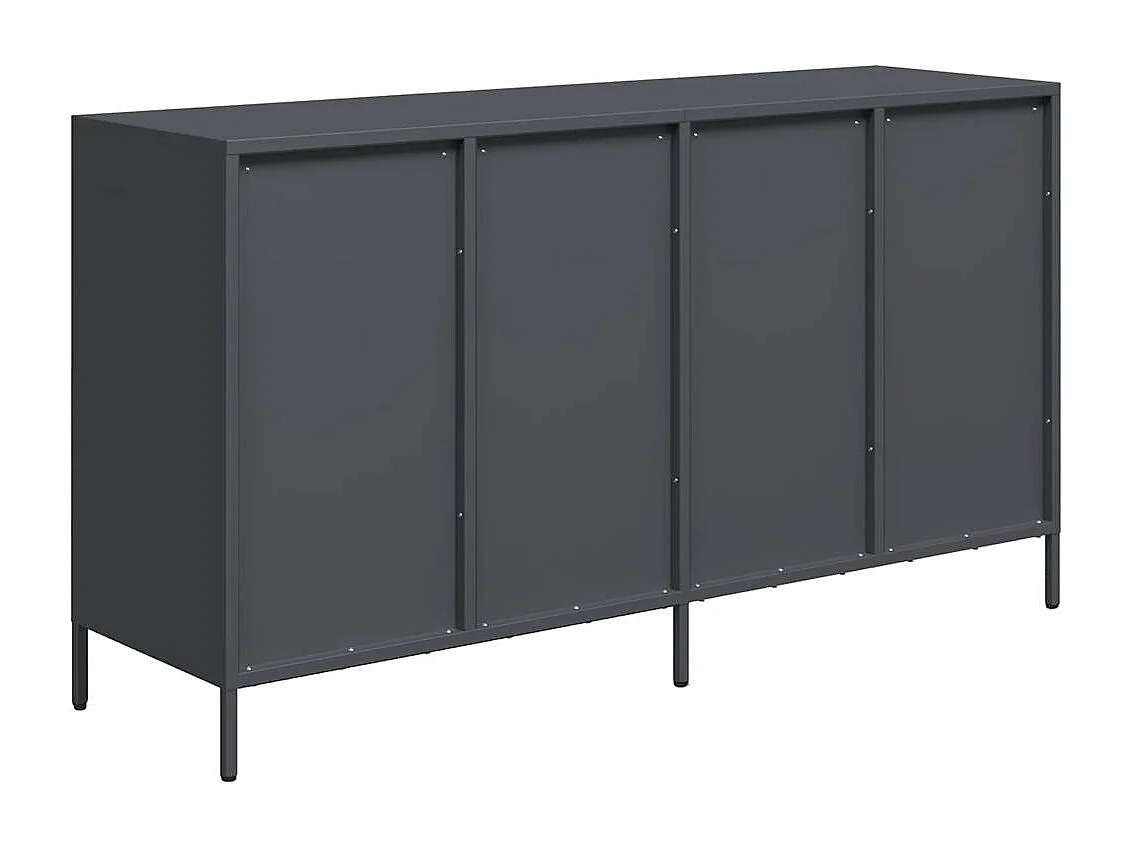 Credenza antracite 135x39x73,5 cm acciaio laminato a freddo