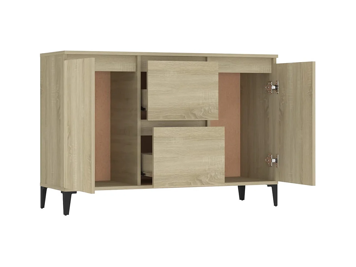 Buffet chêne sonoma 104x35x70 cm bois d'ingénierie