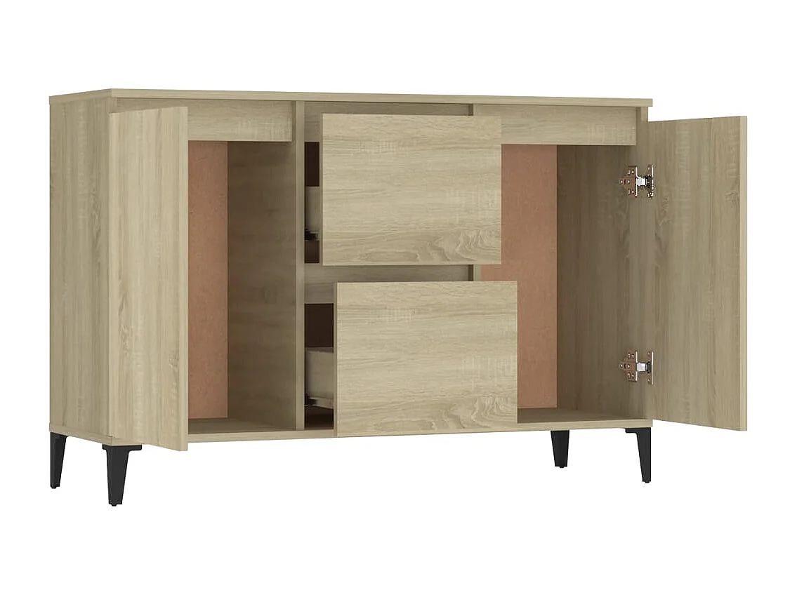 Buffet chêne sonoma 104x35x70 cm bois d'ingénierie