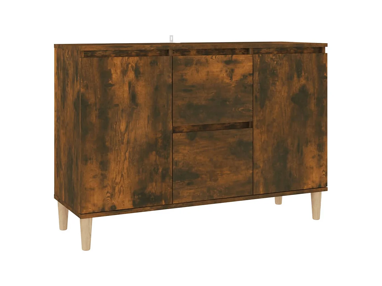 Buffet Chêne fumé 101x35x70 cm Bois d'ingénierie