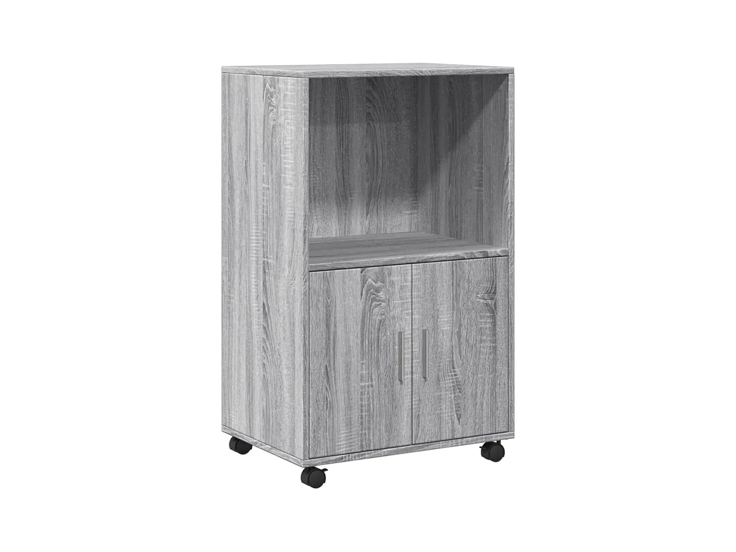 Armoire à roulettes sonoma gris 55x40x91 cm bois d'ingénierie